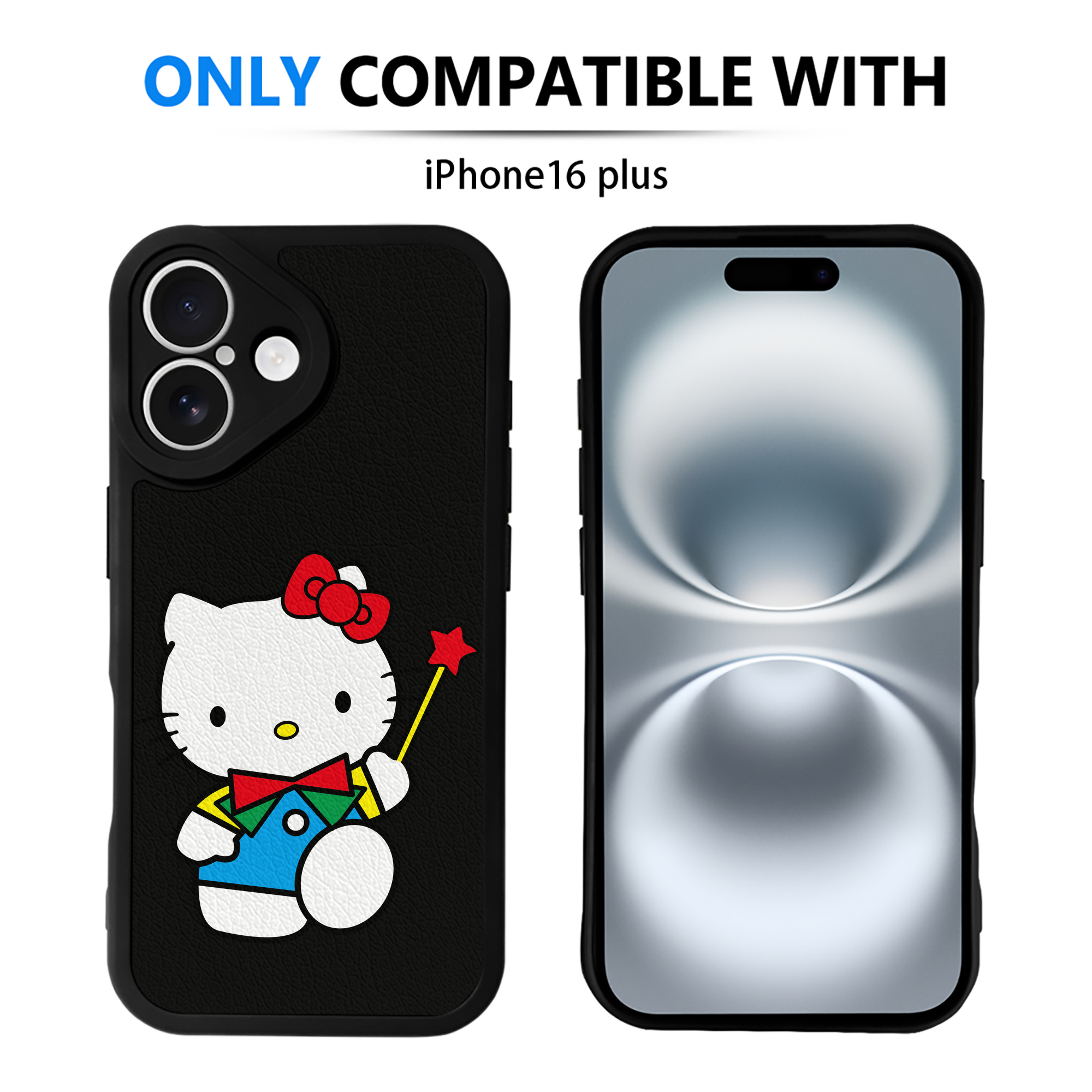 （画像用） Hello Kitty ハローキティ 【iPhone 16シリーズ対応】シリコンスマホケース（レザー調） 材質：シリコン